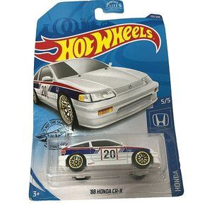 New Mattel 2017 Hot Wheels White 88 Honda CRX Die-Cast 5/5 (123/250)